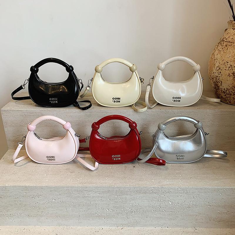 Letter Decor Pu Chic Small Duffle Shape Shoulder Bag Casual Daywear Travel Bags