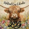 Highland Cow Calendar 2026 Monthly Planner Scottish Wall Art Decor for Farmhouse