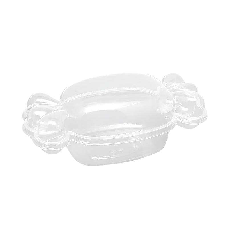 10 Pieces of Candy Style Transparent Takeaway Box Packaging Box Transparent Blister Candy Shaped Mousse Cake Box Disposable 21*10cm