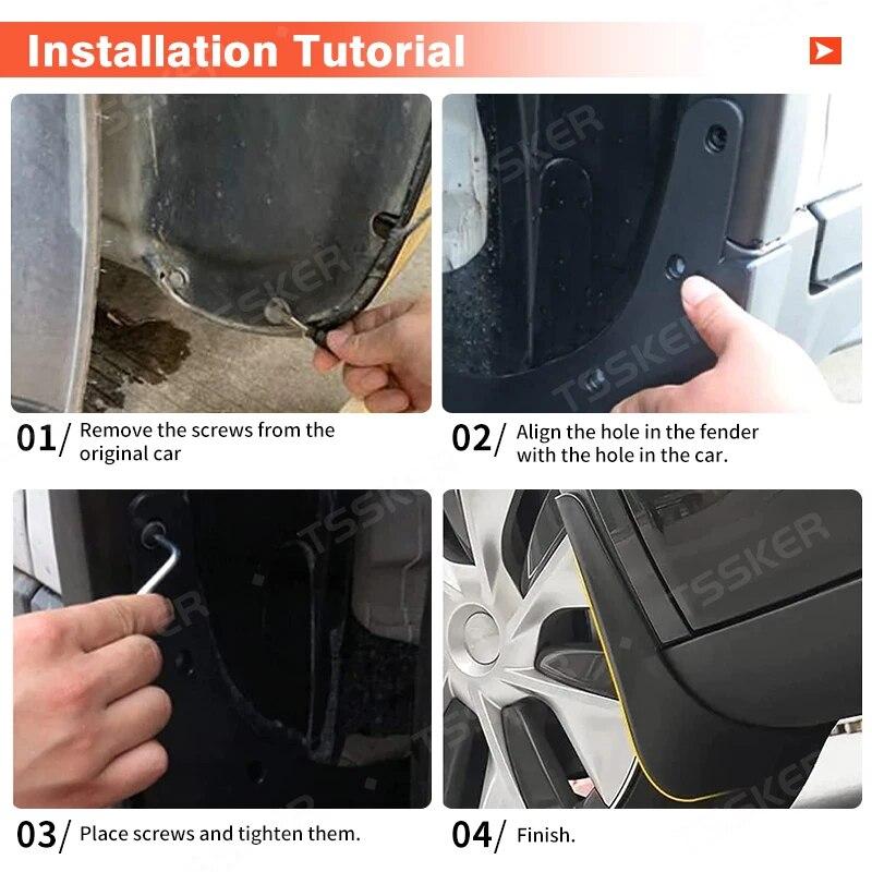 Car Mud Flaps Mudguard Splash Guards Mud Flap for Fender Mudflaps for BMW 5 Series G30 G31 2016 2017 2018