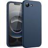 Protective Case - BOOLING - for iPhone 16e - Liquid Silicone - Matte Effect - Navy Blue