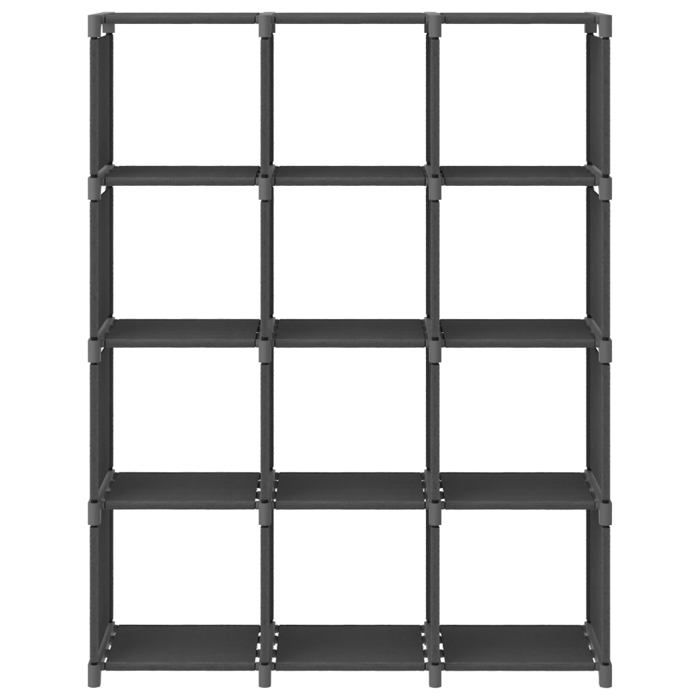 Cube Shelf - VIDAXL - 12 Compartments - Grey - Fabric - 103x30x141 Cm