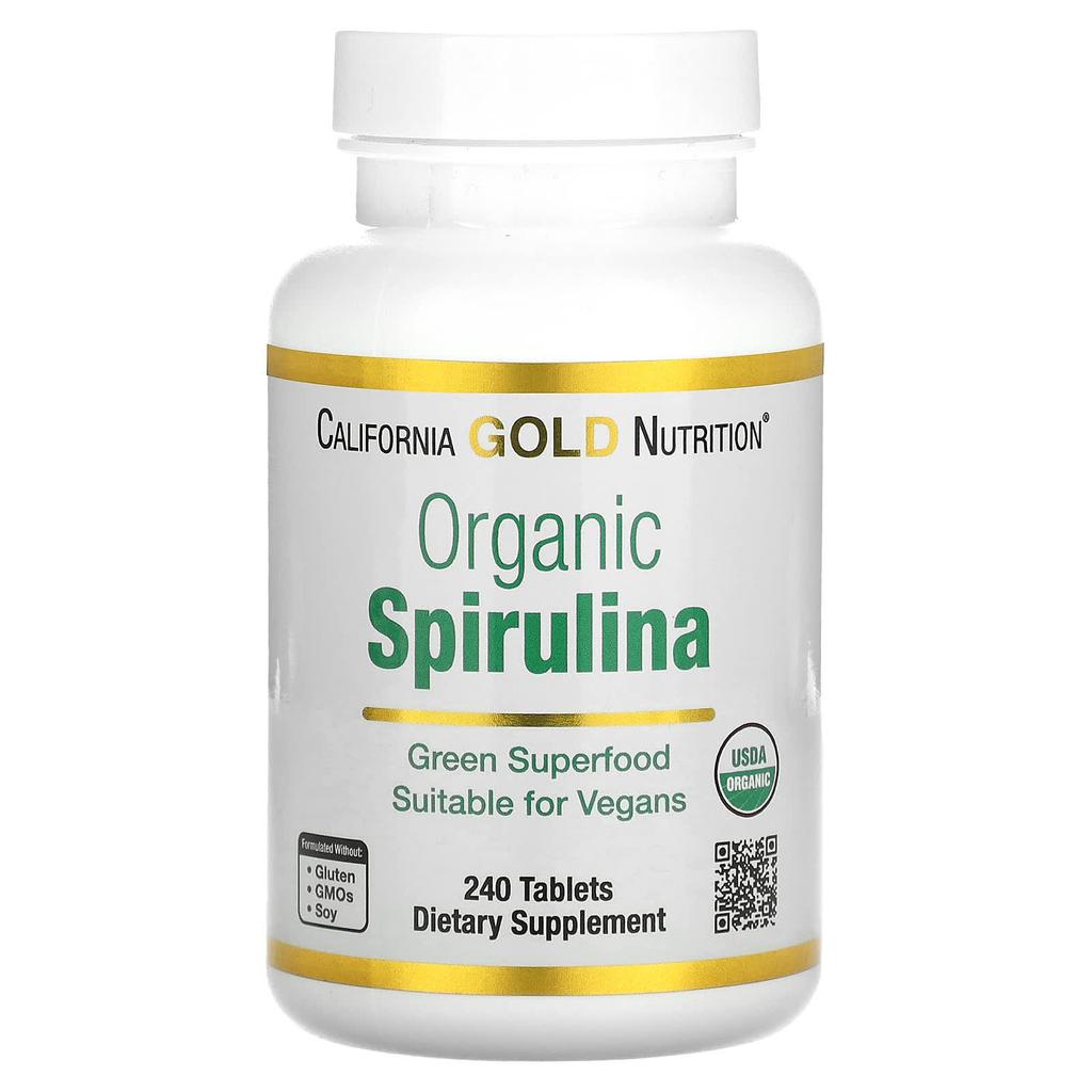 California Gold Nutrition Organic Spirulina, 500 Mg, 240 Tablets