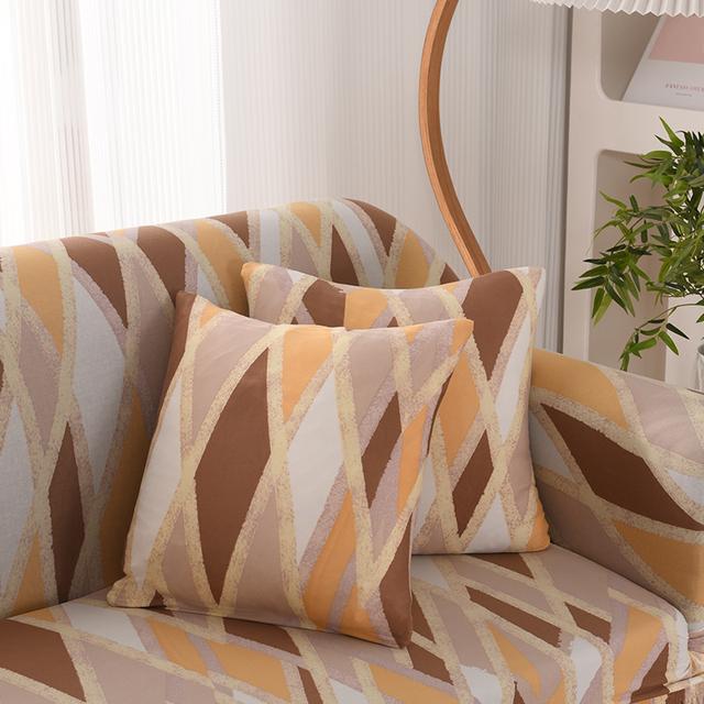 Geometric Sofa Cover Stretch Spandex Sofa Skirt Covers Non Slip Washable Armchair Couch Slipcover For Living Room