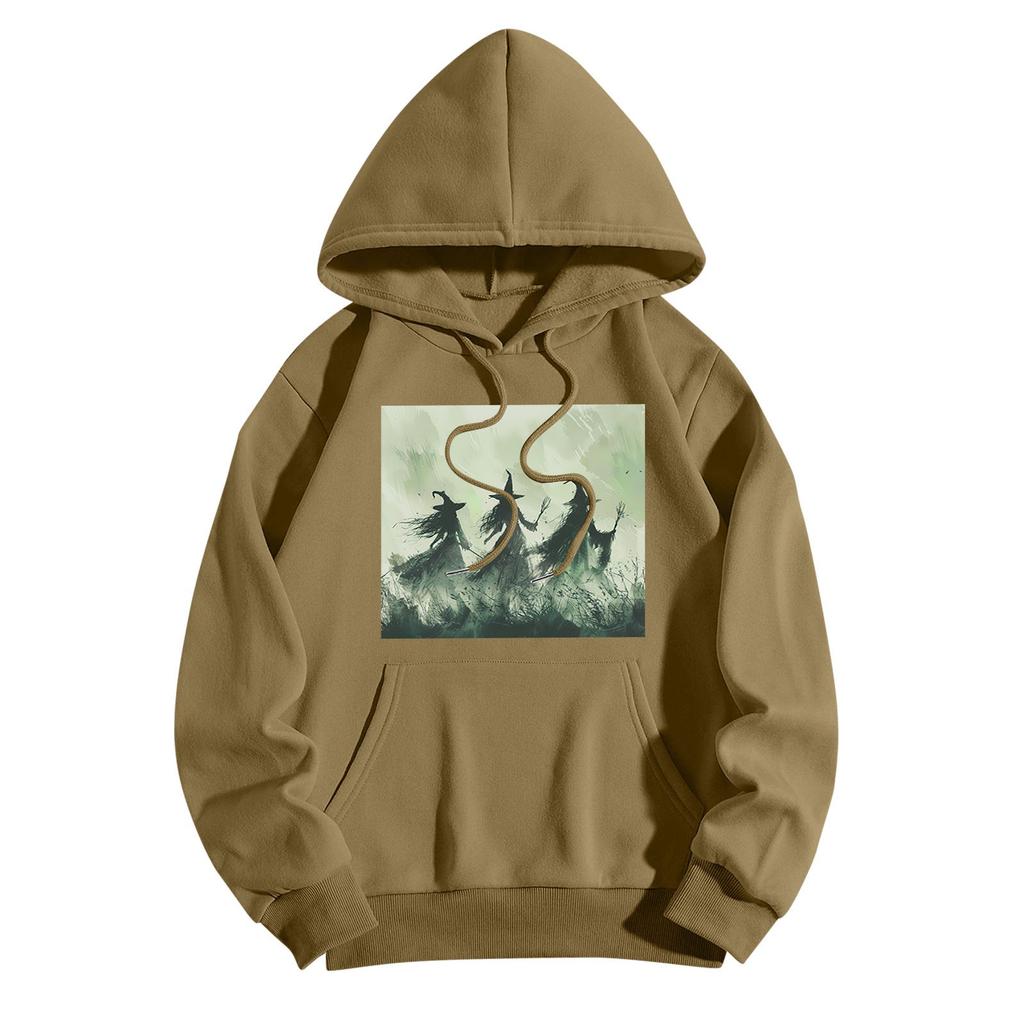 Sweatshirts For Teen Girls Long Sleeve Print Casual Graphic Hoodies Drawstring Pullover Cute Oversized Hoodie