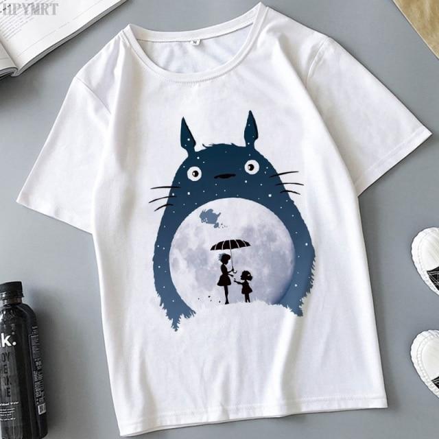 Plus Size Tops Women 'S T -Shirt Fashion Funny Totoro Print T Shirt Summer Harajuku Streetwear O -Neck Short Sleeve Tshirt Clothing