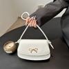 Trend Bow Korean Version Ins Style Casual Armpit Bag Women's Foreign Style Fashion Solid Color Light Luxury Foreign Style Shoulder Bag