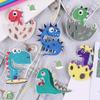 Cute Small Dinosaur Embroidery Patch Cartoon Patches For Clothing Self-adhesive Stickers Animal Patches On Kids Clothes Applqiue T Shirt DIY