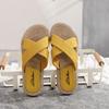 Fashion Ladies New Slippers Summer Cross Drag Fashion Hemp Rope Outer Wear Slippers Casual Sandals and Slippers