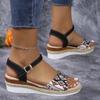 Fashion Women Fashion Platform Sandals 2024 Summer Peep Toe Wedges Gladiator Sandals Woman Non Slip Thick Soled Beach Shoes 36-43