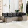 VidaXL Garden Lounge Set with Cushions 6 Pcs, Sofas with Backrest, Furniture Set, Patio Terrace Furniture, Grey 3221661