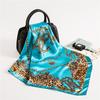 90cm Square Shawls Women Hijab Scarf For Hair Fashion Print Kerchief Neck Scarves Female Silk Satin Bag Scarfs For Ladies Banada