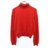 Made In Italy Cashmere Blend Long Sleeve Mock Neck Sweater 34 Red Women Used