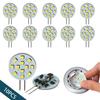 10Pack G4 12-2835 SMD LED Bulb Lamp Super Bright AC/DC12V 2W for Recessed Puck Light Cabinet Lighting RV Interior