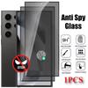 Privacy Screen Protector for Samsung Galaxy S24 S23 Ultra Anti-spy Tempered Glass Fingerprint Unlock for Samsung S22 S21 Plus