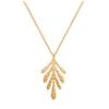 [Q4151] - Gold Plated Necklace 'Cléopatra' Golden (hammered) - 30x15 Mm (sheet)