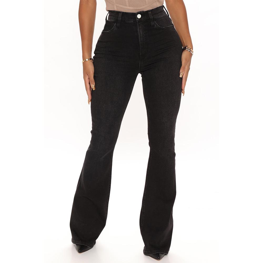 Flared Jeans Women's Hip Lift Slim Plus Size Trousers