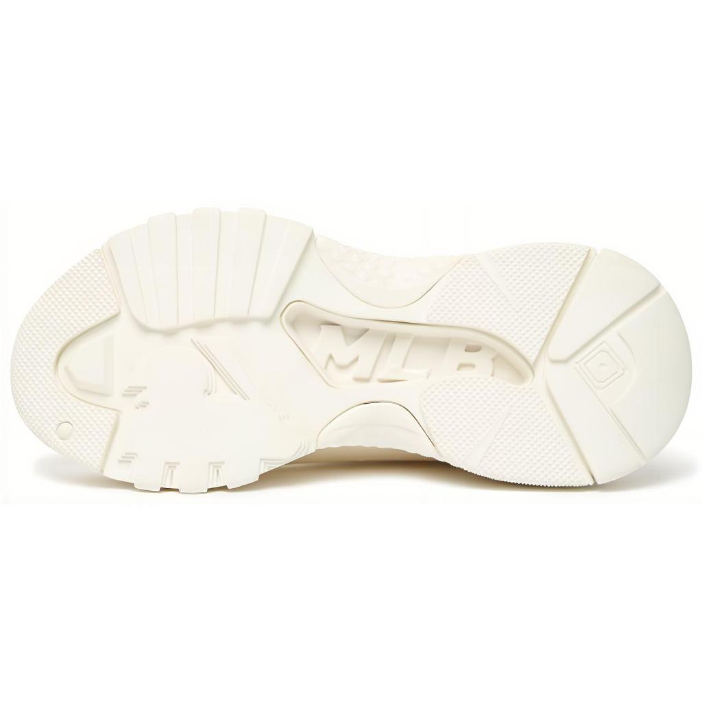 New MLB Chunky High Anti Slip And Wear Resistant Breathable High Top Canvas Shoes Unisex White Red 3ASHU321N-07IVS