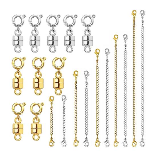 20 Pcs Magnetic Jewelry Clasps And Necklace Extenders Set Magnetic Necklace Clasp