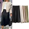 1pc Satin Skirt Woman High Waist Elegant Long Skirts for Women Fashion Summer Midi Skirt Office Women's Skirts
