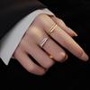 Banyan Tree S925 Silver Adjustable Double-Layer Cold Style Ring for Women