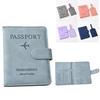 PU Leather Passport Cover Multi Card Slots ID Card Holder Document Cover Passport Holder Flight Ticket Clip Passport Covers