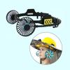 Portable External Fan Summer for Most Caps Style Safety Helmets Powerful Wind with Night Light Adjustable Cooling Helmets Fan