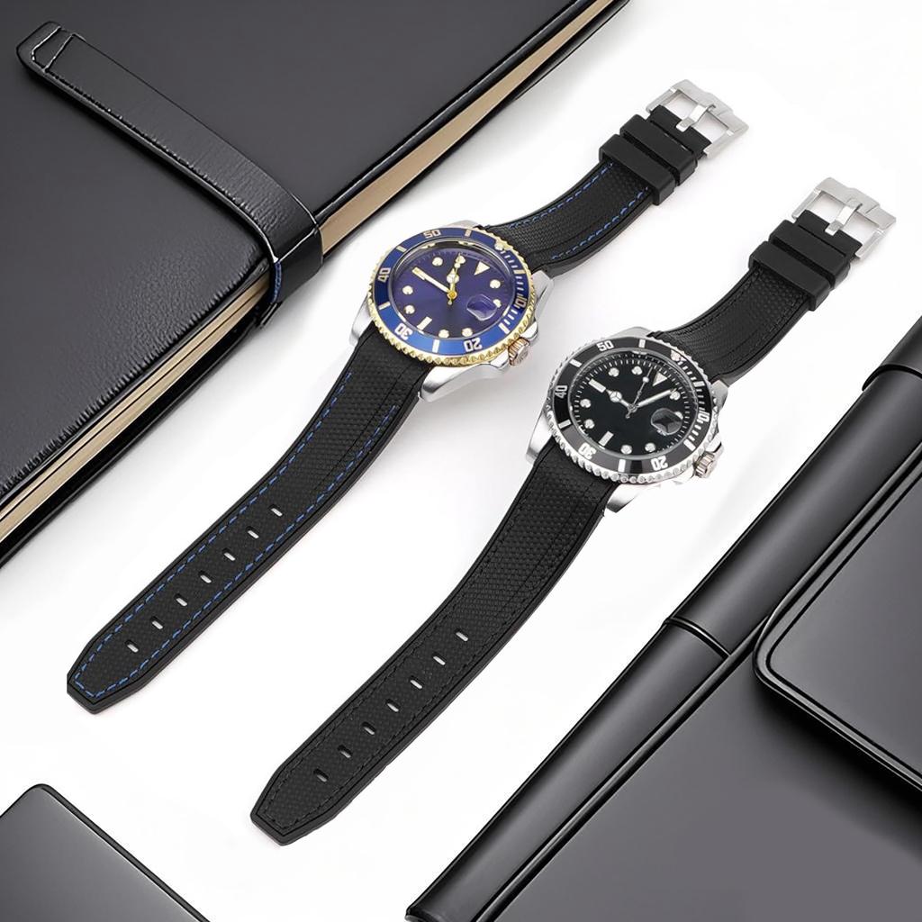 20mm Watch Band for and Rubber Watch Band with Silicone Waterproof and Includes Adjustment Tool and Spring Omega, Swatch, MoonSwatch, Omega,