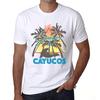 Men’s Vintage Tee Shirt Graphic T Shirt Summer Triangle Cayucos White