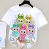Funny Boy Girls Tshirt LABUBU Cute 3D Print Short Sleeve T-Shirt Kids T Shirts