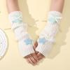 Plush Star Arm Sleeves for Women's Autumn and Winter College Style Dui Dui Exposed Finger Sleeves  Knitted Warm Fake Sleeves