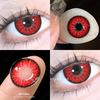 Eyeshare Colored Contact Lenses Cosplay Anime Character Eye Makeup Lenses Red Halloween Carnival Night Contact Lenses Purple Beauty Soft Lenses 1 Pair