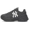 New MLB New York Yankees Anti Slip Wear Resistant Low Top Chunky Sneakers Unisex Dark Gray 3ASHA025N-50GRD
