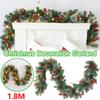1.8M Christmas Decorations Garland w/Pinecones Artificial Christmas Wreaths for Home Xmas Tree Stairs Door New Year Decor Rattan