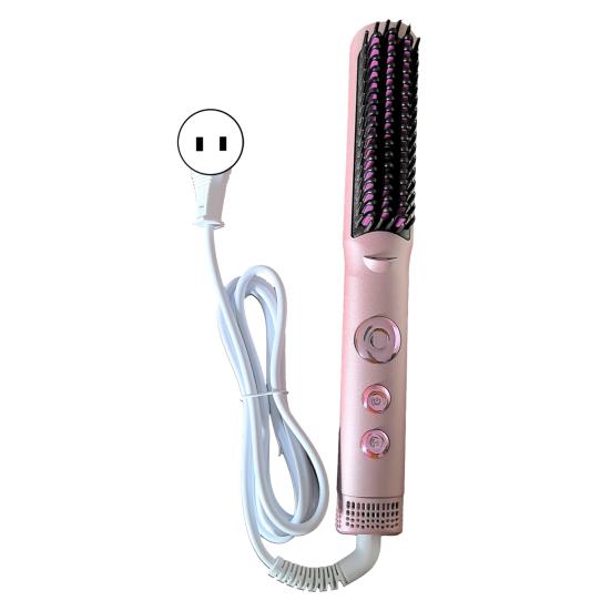 Cold Wind Hair Straightener Brush Temperature Modes Adjustable Fast Heating Portable Travel Electric Hair Straightening Styling Detangling Comb
