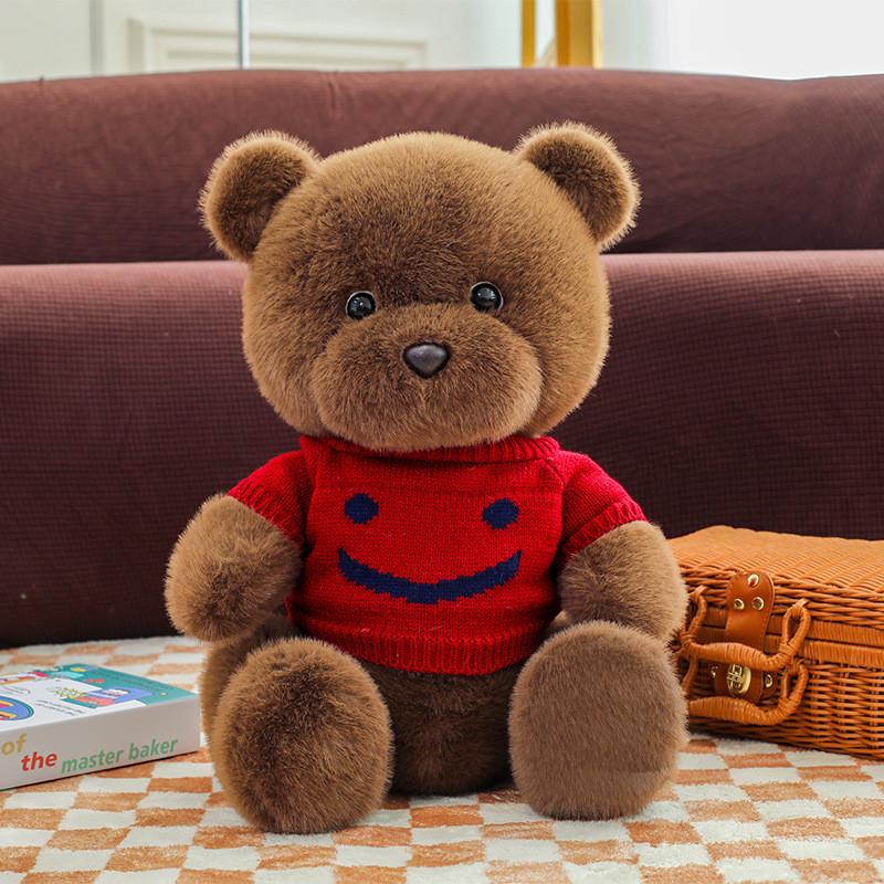 Wear Bear Sweater Dog Plush Toy Animal Stuffed Doll Cartoon Gift Decoration