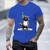 Funny Raccoon Rock Music Men Women T Shirt Funny 3d Print Summer Tops O-neck Short-Sleeve Top Tees