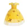 Princess Halloween and Butterfly Age Yellow Girls' Dress-Up Costume, Christmas, Decor, Children's Dress, 2,