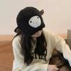 Lady Winter Hat Cartoon Lamb Head Shape Thick Fleece Ear Protection Dome Heat