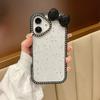 For iPhone 16 Case Star Epoxy Design TPU+PC Phone Cover with Rhinestones/Bow Tie Decor
