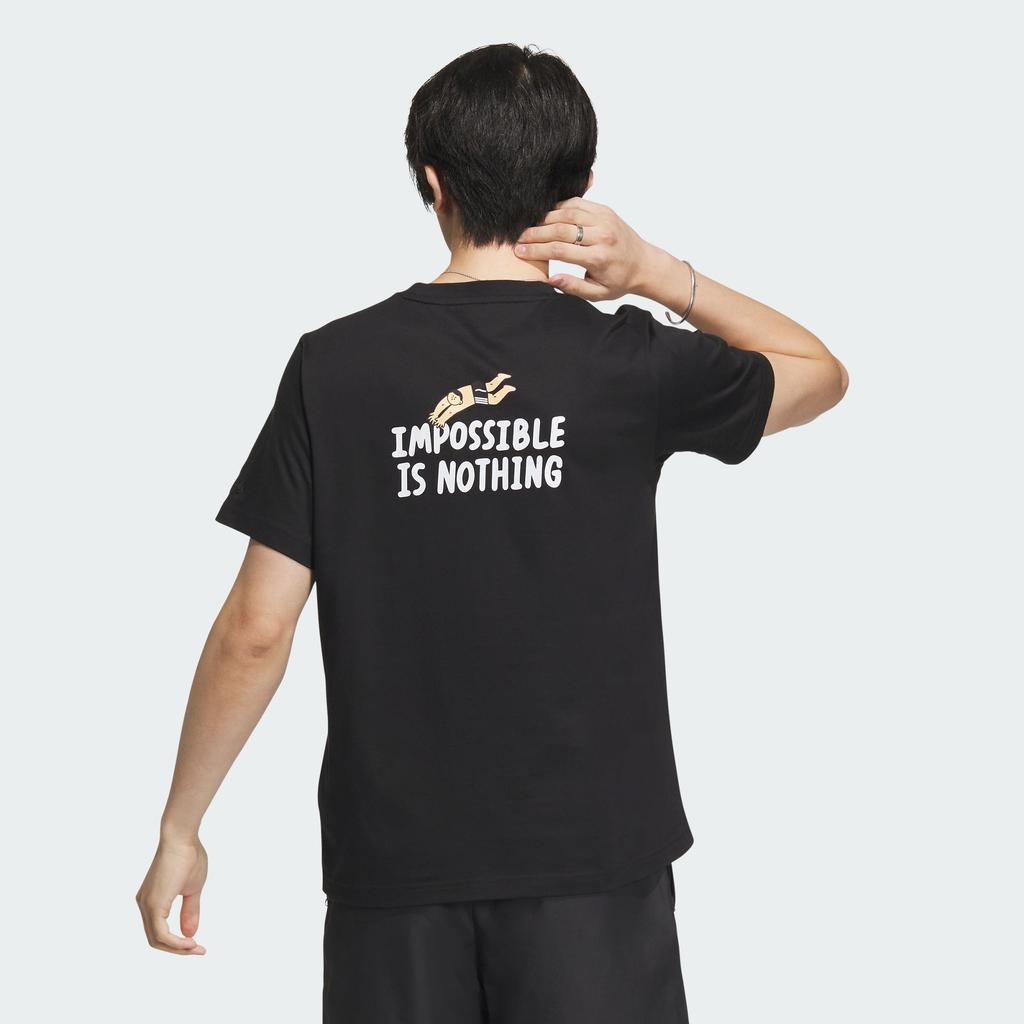 Adidas X Seebin SS23 Playful Series Graphic Print Casual Sports Short Sleeve T-Shirt Men Tops Black IA8115