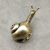 Solid Brass Snail Small Ornaments Tea Pet Ceremony Vintage Copper Simulation Animal Toy Figurines Miniatures Home Decorations