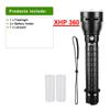 10000LM Powerful LED Diving Flashlight Super Bright XHP360 Professional Underwater Torch IPX8 Waterproof Lamp Use 26650 Battery