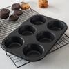 6 Cavity Non-Stick Cupcake Baking Tray Carbon Steel Muffin Tray Cake Mold Biscuits Muffin Pan Pastry Baking Tools DIY Bakeware