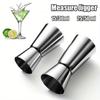 2Pcs/Set Stainless Steel Cocktail Shaker 15/30ml and 25/50ml Measure Cup Dual Shot Drink Spirit Measure Jigger Kitchen Gadgets
