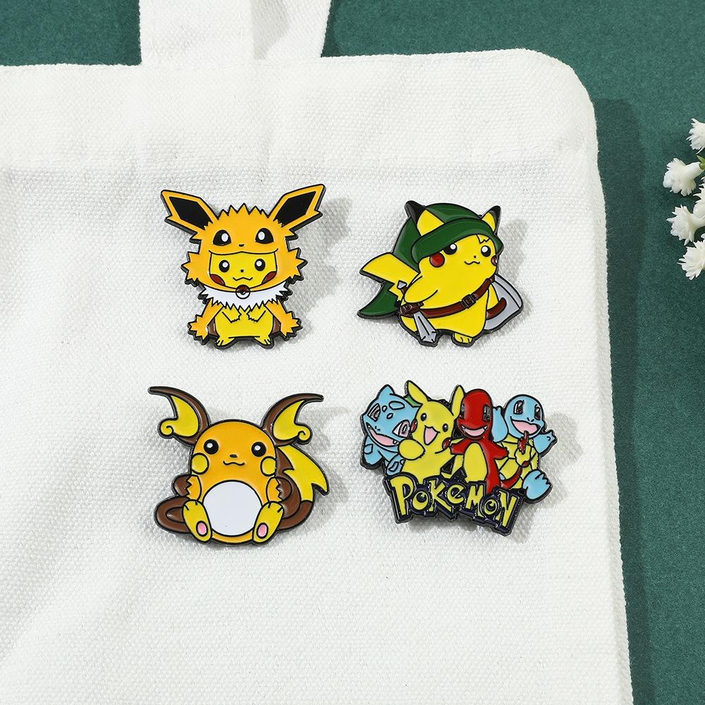 Cartoon Pikachu Unique Metal Pin Perfect For Collectors Fans And