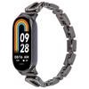 Metal Watch Strap for Xiaomi Smart Band 9 NFC/9/8 U-Shaped Rhinestone Wrist Band