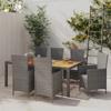 Day and Night - Day and Night Garden Dining Set 7 Pieces and Gray Synthetic Rattan Cushions