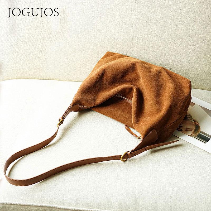 JOGUJOS Commuter Suede Leather Women's Shoulder Bag