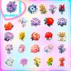 50 Flowers Mix and Match Stickers New Products Cartoon Plants and Flowers Elements Hand Account Stickers Wealthy Flowers
